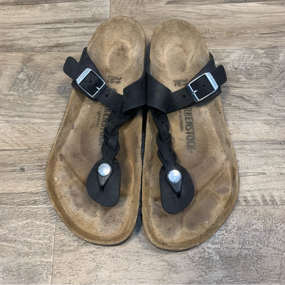 Birkenstock Gizeh Braided Thong Leather Sandals - Picture 4 of 11